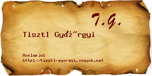 Tisztl Györgyi névjegykártya